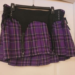 Royal Bones plaid skirt - XL